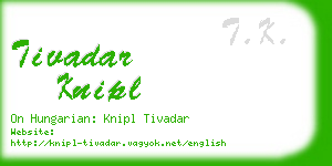 tivadar knipl business card